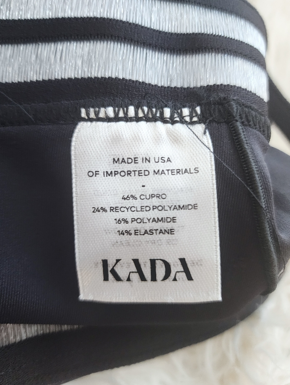 KADA PENCIL BODYCON SKIRT SILKY SOFT STRIPE ELASTIC WAISTBAND WOMENS SIZE XS - Picture 7 of 16